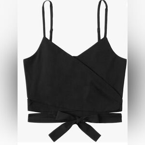 LIKE NEW size L black wrap summer top 
Perfect for going out!